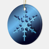 Light Blue Metallic Look Snowflake Schöne Keramik Ornament (Links)