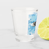 Light Blue Military Camo Shot Glass Schnapsglas (Links)