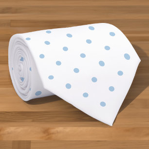 Light Blue Mini Polka Dot Pattern auf Weiß Krawatte