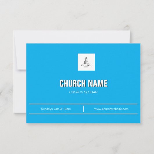 Light Blue Minimal Church laden (Rückseite)