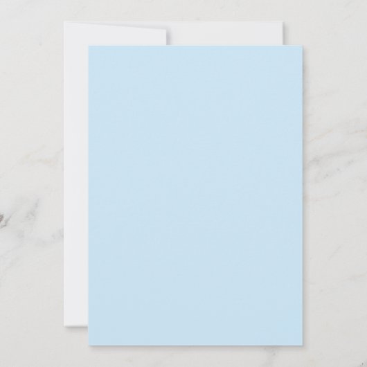 Light Blue Minimal Hochzeitseinladung Einladung (Rückseite)