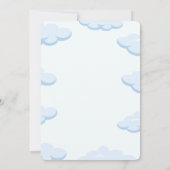 Light Blue Minimalistisch Baby Dusche Einladung (Rückseite)