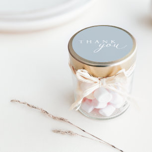 Light Blue Minimalistisch Script Danke Stickers