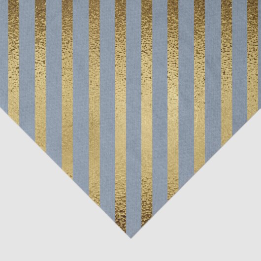 Light Blue mit Diagonal Gold Streifen Seidenpapier (Ausschnitt)