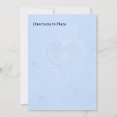 Light Blue mit Heart & Blue Bow Brautparty Einladung (Rückseite)