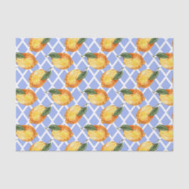 Light Blue mit Lemons Seidenpapier