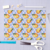 Light Blue mit Lemons Seidenpapier (Handwerk)