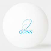 Light Blue Mit Monogramm Ping Pong Paddle Tischtennisball (Vorderseite)