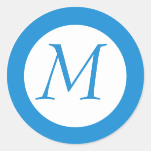 Light Blue Mit Monogramm Sticker