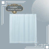 LIght Blue mit weißer Grenze Duschvorhang
