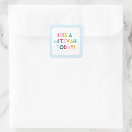 Light Blue Mitzvah Sticker (Tasche)