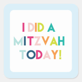 Light Blue Mitzvah Sticker