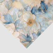 Light Blue Modern Abstract Roses  Seidenpapier (Ausschnitt)