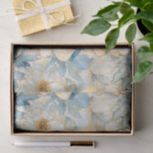 Light Blue Modern Abstract Roses  Seidenpapier (Geschenk)