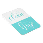 Light Blue Modern Calligraphy Dishwasher Magnet (Rechte Seite)