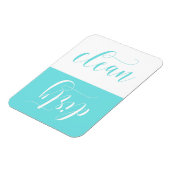 Light Blue Modern Calligraphy Dishwasher Magnet (Linke Seite)