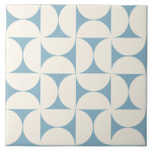 Light Blue Modern Geometric Semi Circles Tile Fliese (Vorderseite)