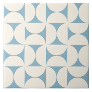 Light Blue Modern Geometric Semi Circles Tile Fliese