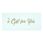 Light Blue Modern Retro-Geschenkgutschein Werbekarte (Vorne)