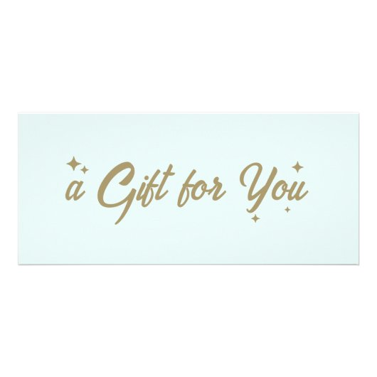 Light Blue Modern Retro-Geschenkgutschein Werbekarte (Vorne)