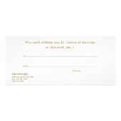 Light Blue Modern Retro-Geschenkgutschein Werbekarte (Hinten)