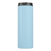Light Blue Modern Typografy Personalisiert Thermosbecher (Rückseite)