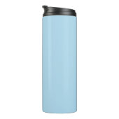 Light Blue Modern Typografy Personalisiert Thermosbecher (Nach rechts gedreht)
