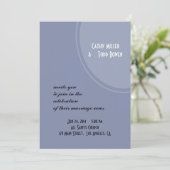 Light Blue Modern Wedding Einladung (Stehend Vorderseite)