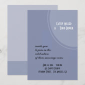 Light Blue Modern Wedding Einladung (Vorne/Hinten)