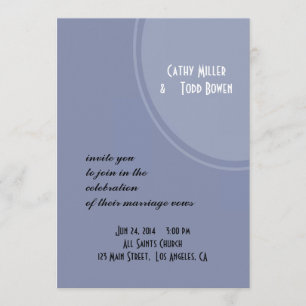 Light Blue Modern Wedding Einladung