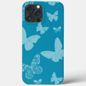 Light Blue Monarch Butterfells Case-Mate iPhone Hülle (Rückseite)