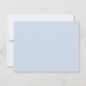 Light Blue Monogram Backname Mitteilungskarte (Rückseite)