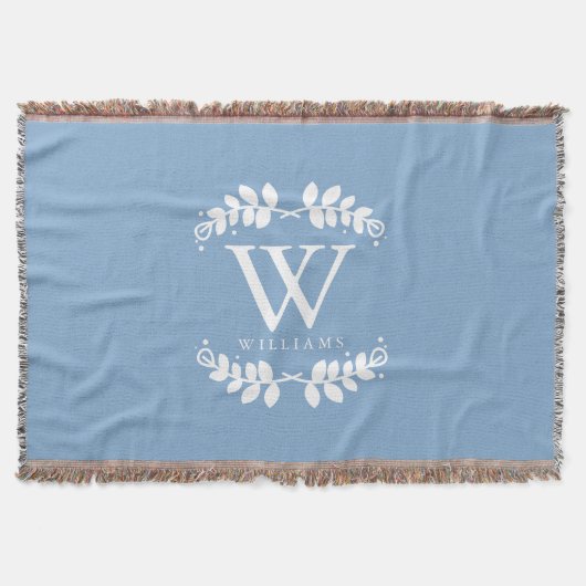 Light Blue Monogram Decke (Vorderseite)