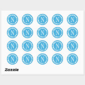 Light Blue Monogram Stickers (Blatt)