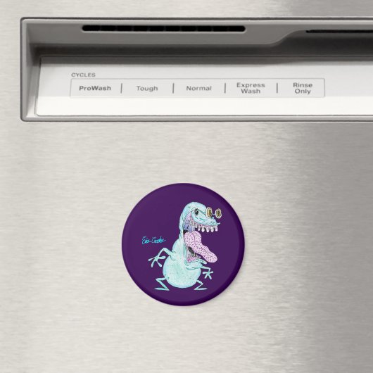 light blue monster alien cartoon magnet (In Situ (Geschirrspüler))
