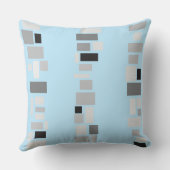 Light Blue MOSIAC TILES DESIGN Retro Throw Kissen (Rückseite)