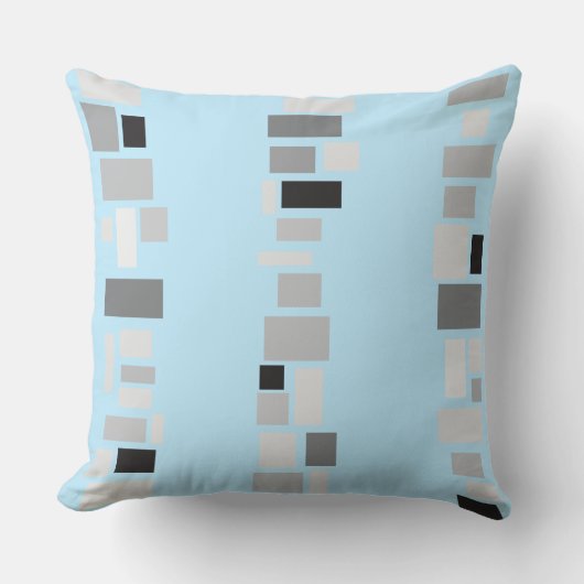 Light Blue MOSIAC TILES DESIGN Retro Throw Kissen (Vorderseite)