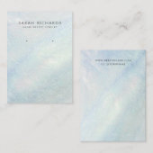 Light Blue Mother of Pearl Juwelry Earring Display Visitenkarte (Vorne/Hinten)