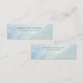 Light Blue Muschel Mother of Pearl Earring Display Mini Visitenkarte (Vorne/Hinten)