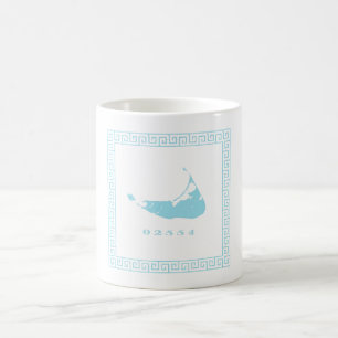 Light Blue Nantucket 02554 Zip Code Tasse