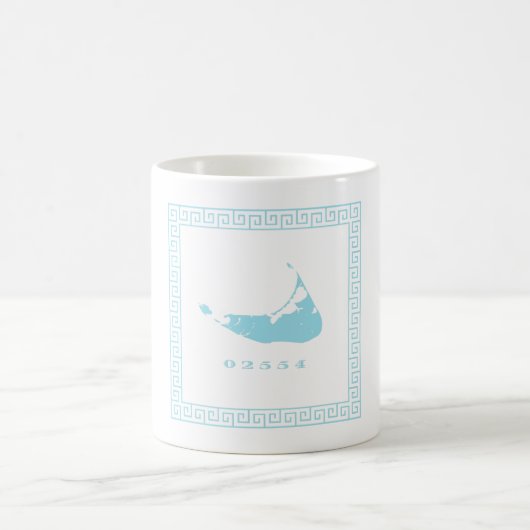 Light Blue Nantucket 02554 Zip Code Tasse (Mittel)