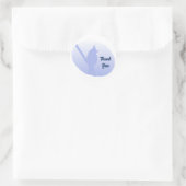 Light Blue Nature Bird Silhouette Vielen Dank Runder Aufkleber (Tasche)