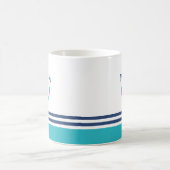 Light Blue Nautic Monogram Kaffeetasse (Mittel)