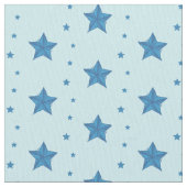 Light Blue Nautical Star Baumwollstoff von Yard Stoff (Nahaufnahme)