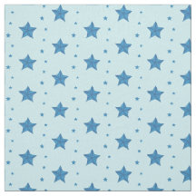 Light Blue Nautical Star Baumwollstoff von Yard