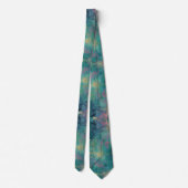 Light Blue Navy Pink Abstrakt Neck Tie Krawatte (Rückseite)