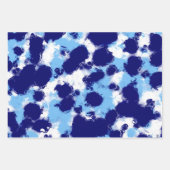 Light Blue, Navy und White Abstrakt Geschenkpapier Set (Vorderseite)