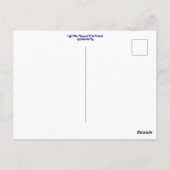 Light Blue, Navy und White Abstrakt Postkarte (Rückseite)