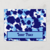 Light Blue, Navy und White Abstrakt Postkarte (Vorderseite)