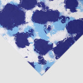 Light Blue, Navy und White Abstrakt Seidenpapier (Ausschnitt)